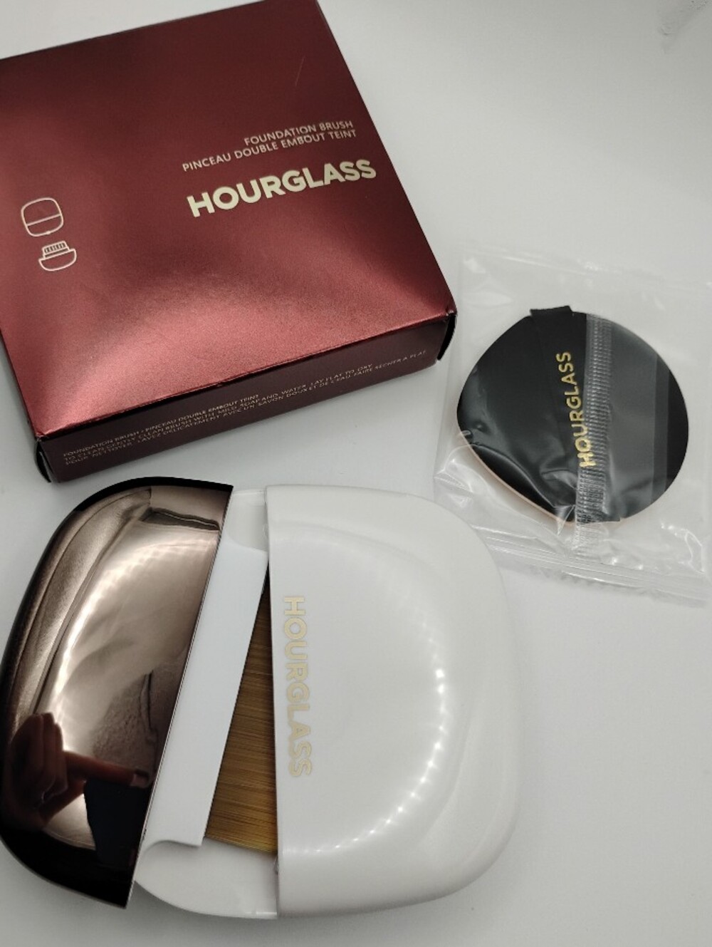 Hourglass Makeup Brush & Compact Mirror Duo-1020  Box Set BNIB